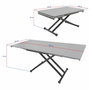 Hanah Home Mesa de Comedor Extensible Nogal y Cromo